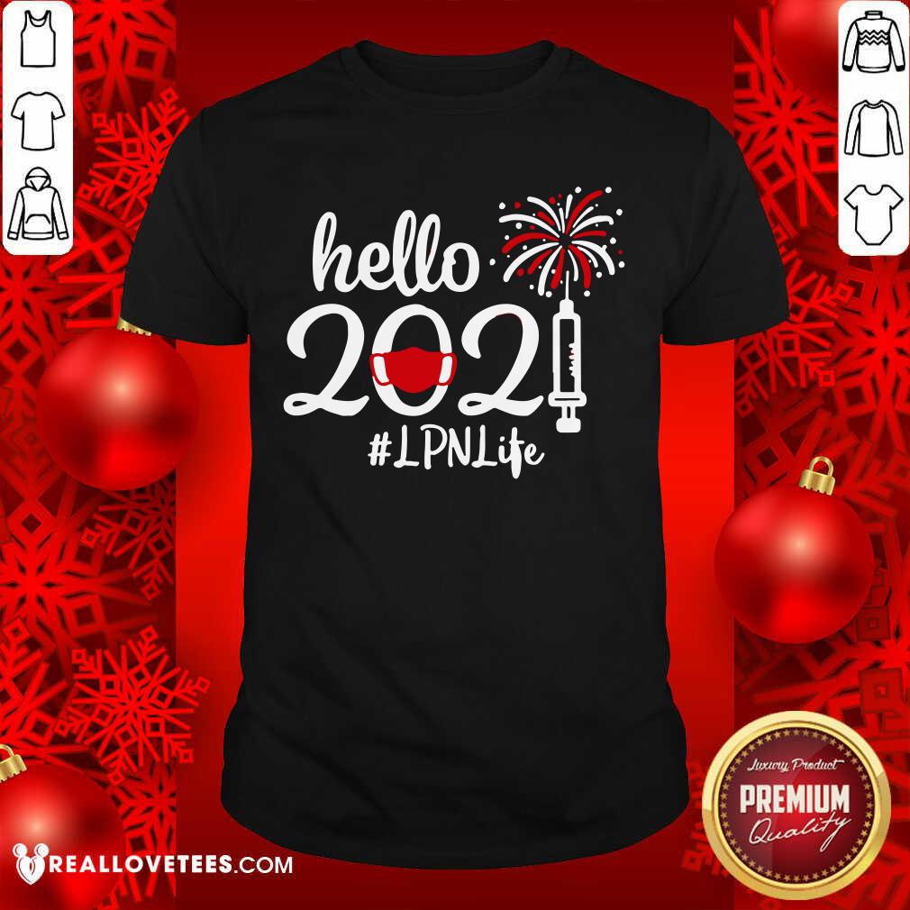 Happy Hello 2021 LPN Life Face Mask Christmas Shirt