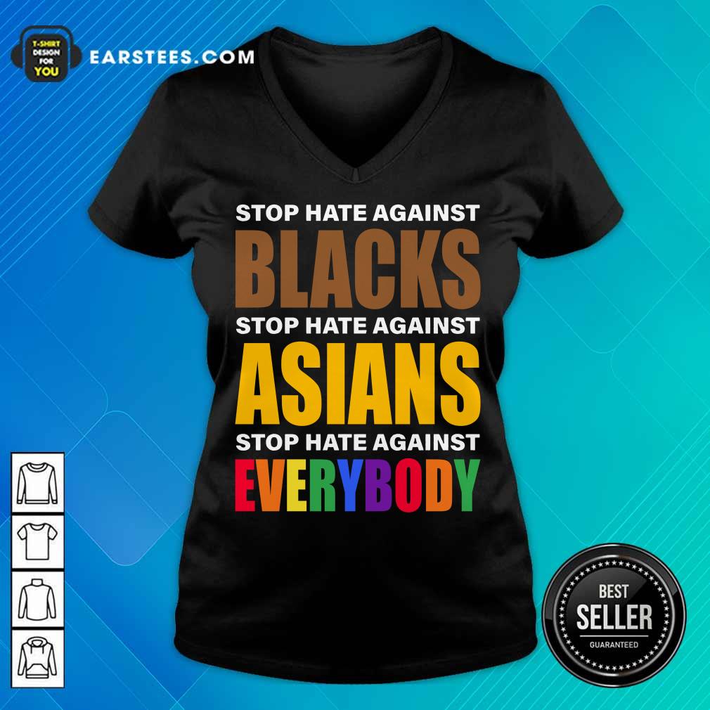 Happy Stop Hate Against Blacks Asian Shirt - Image 5