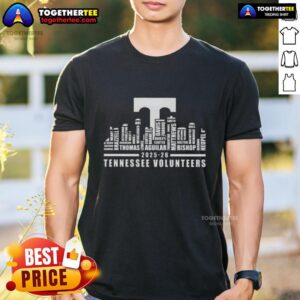 Good Tennessee Volunteers 2025-26 All Names City Skyline T-Shirt