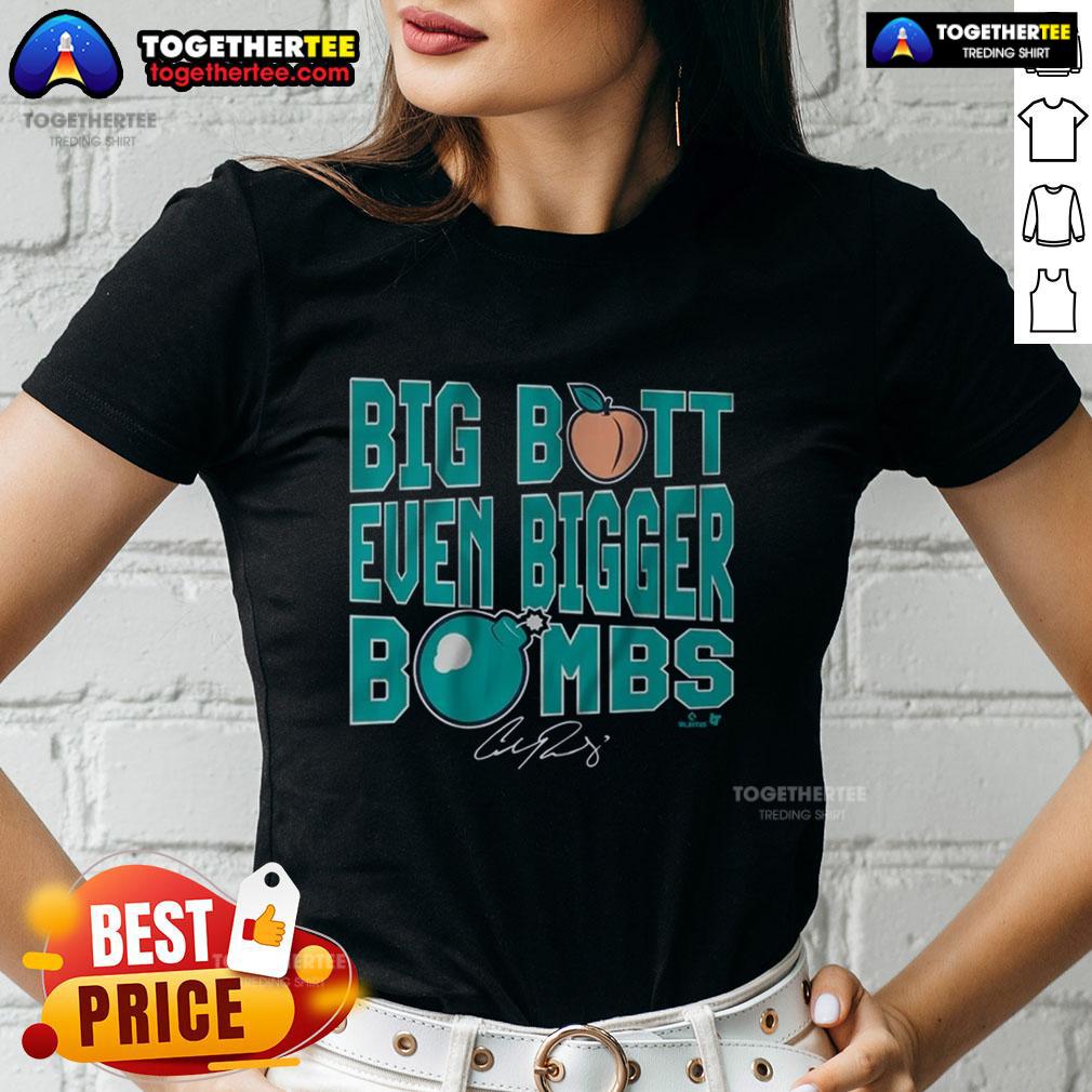 Nice Cal Raleigh Big Butt Even Bigger Bombs T-Shirt - Image 2