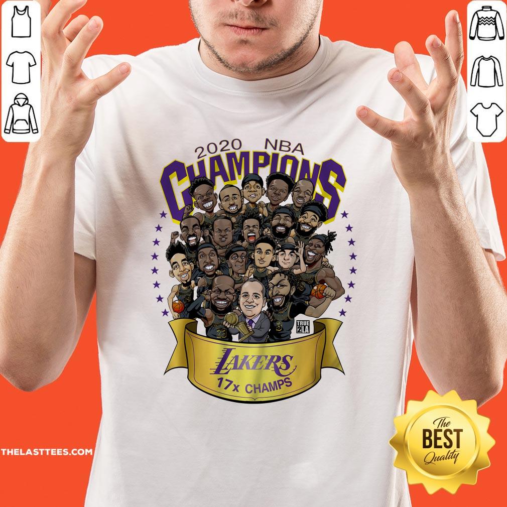 Top 2020 NBA Champions Los Angeles Lakers 17 Champs Cartoon Shirt