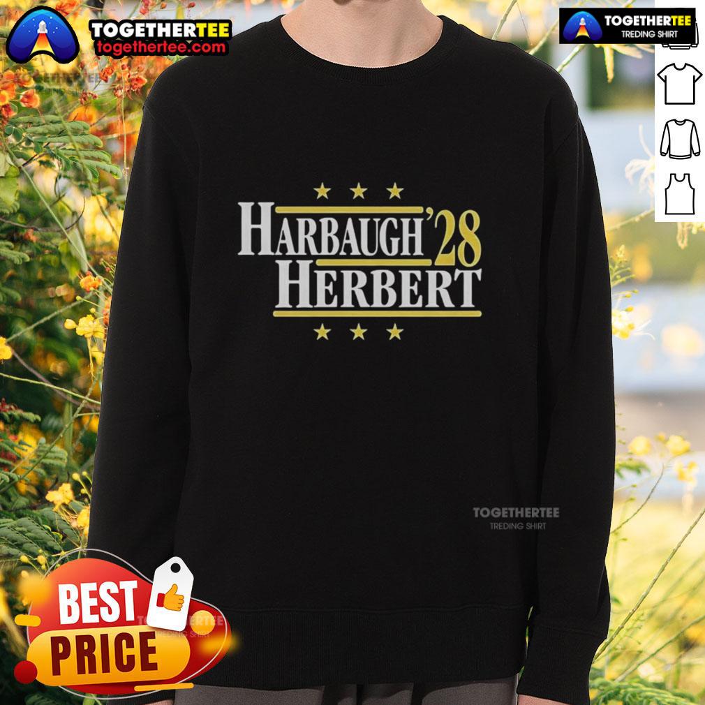 Nice Jim Harbaugh Vs Justin Herbert Los Angeles Chargers 2028 T-Shirt - Image 5