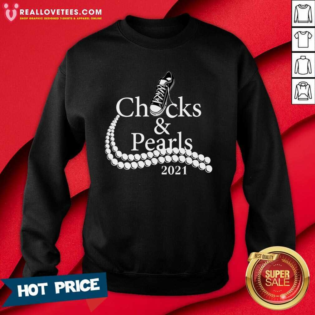 Premium Kamala Harris Chucks And Pearls 2021 Shirt - Image 3