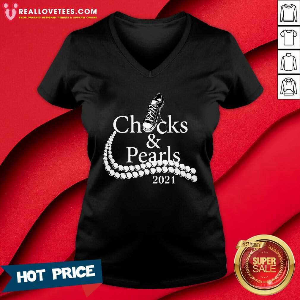 Premium Kamala Harris Chucks And Pearls 2021 Shirt - Image 5