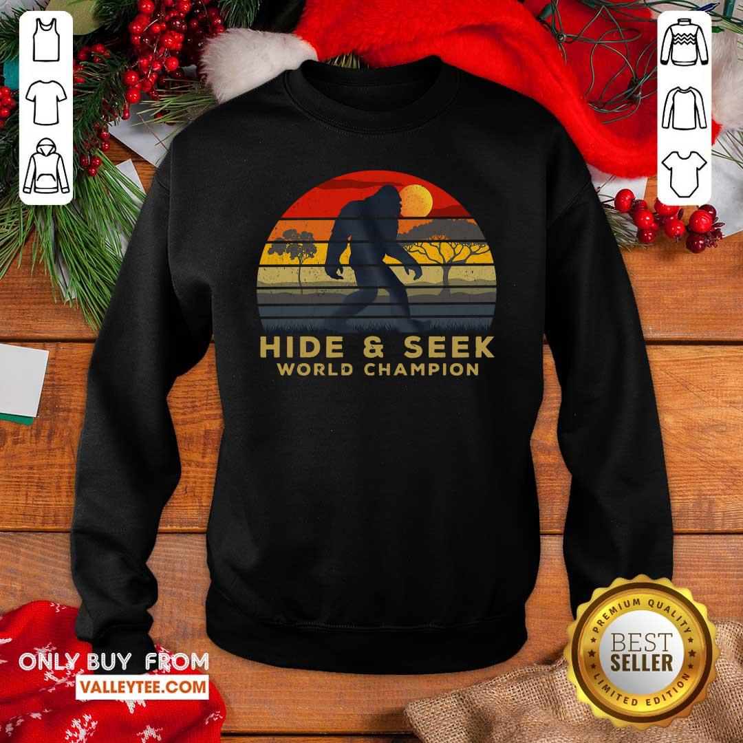 Nice Bigfoot Hide And Seek World Champion Vintage Retro Shirt - Image 5