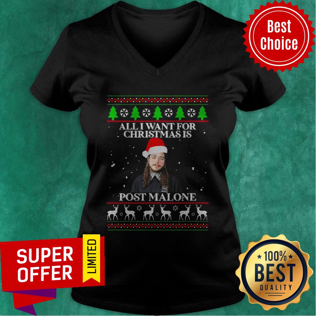 Top Post Malone All I Want For Christmas Is Home Malone Ugly Shirt - Image 5