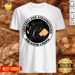 I Like Black Cats And Scrapbooking And Maybe 3 People Shirt