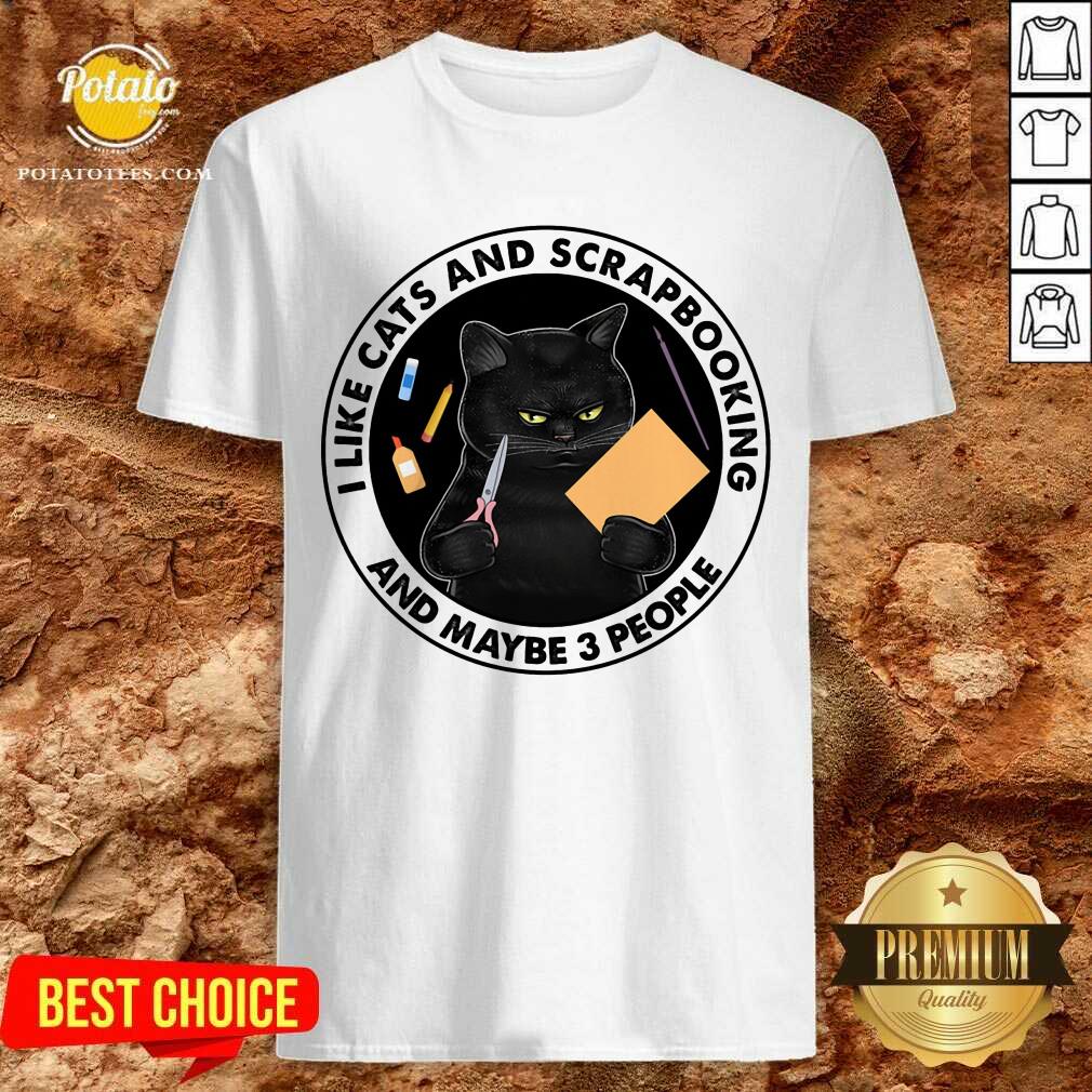 I Like Black Cats And Scrapbooking And Maybe 3 People Shirt