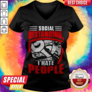 Alternative view of Love Wrench Social Distancing I Hate People Shirt
