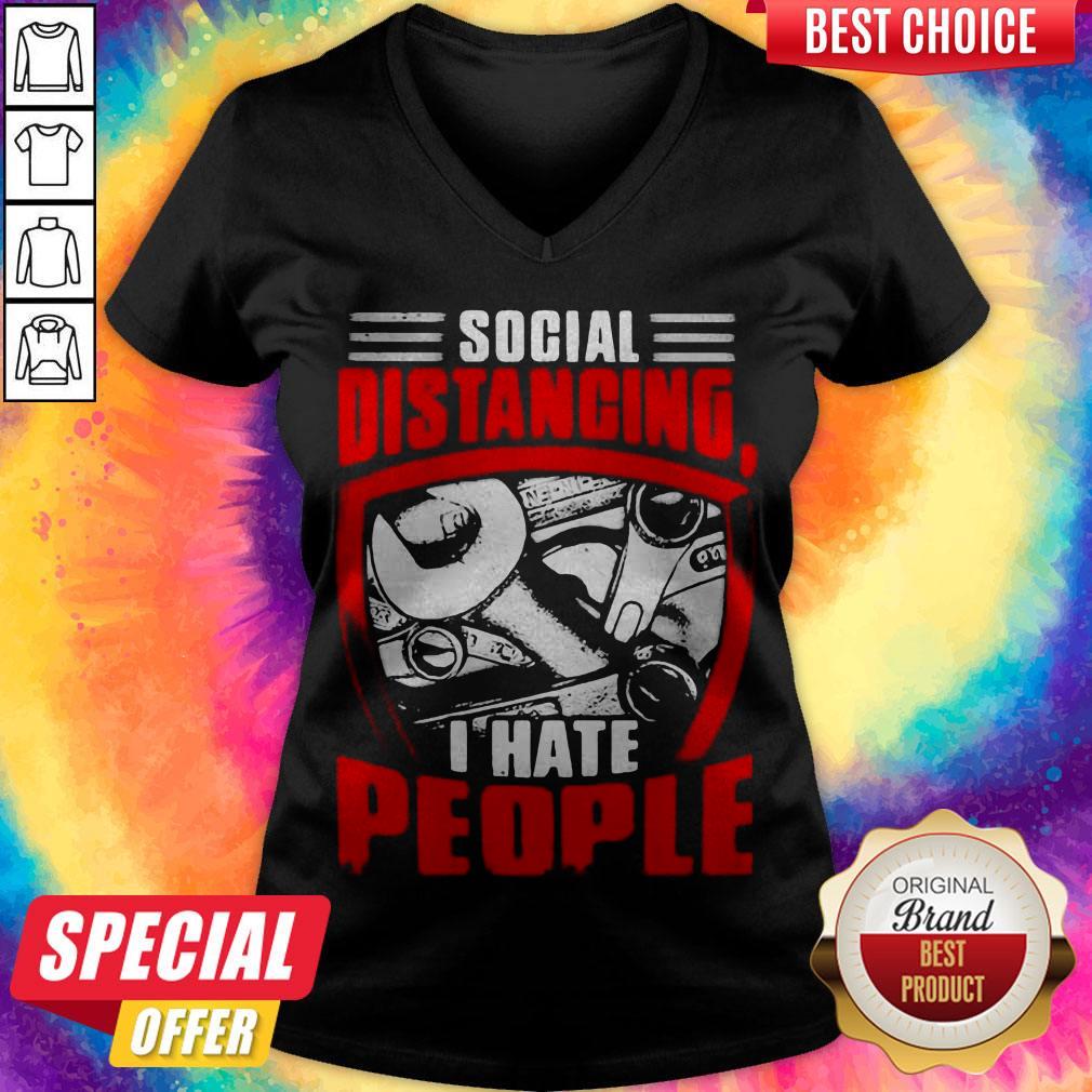 Love Wrench Social Distancing I Hate People Shirt - Image 2