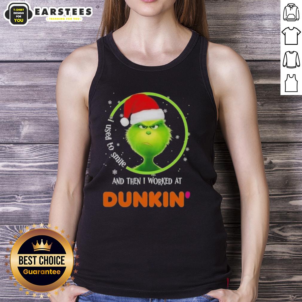 Premium Grinch I Used To Smile And Then I Worked At Dunkin' Donuts T-Shirt - Image 4