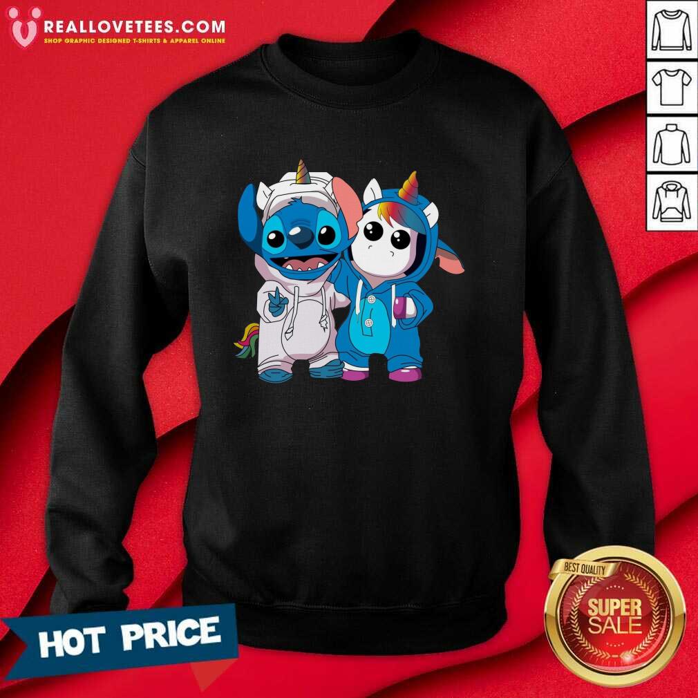 Cute Lilo And Stitch With Unicorn 2021 Shirt - Image 3