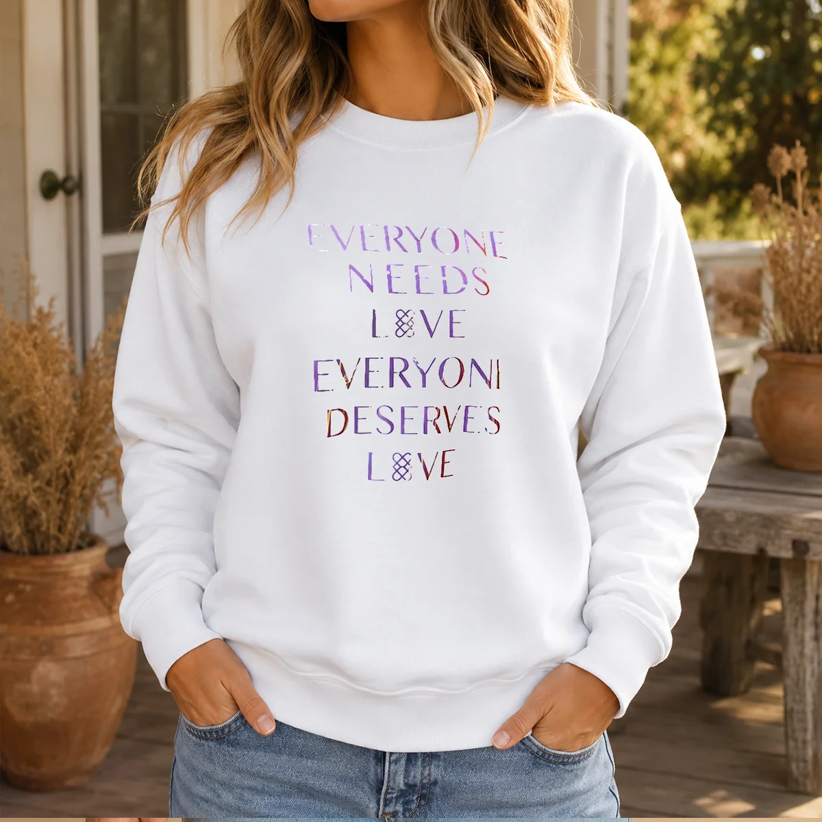 Pretty Everyone Needs Love Everyone Deserves Love Shirt - Image 5