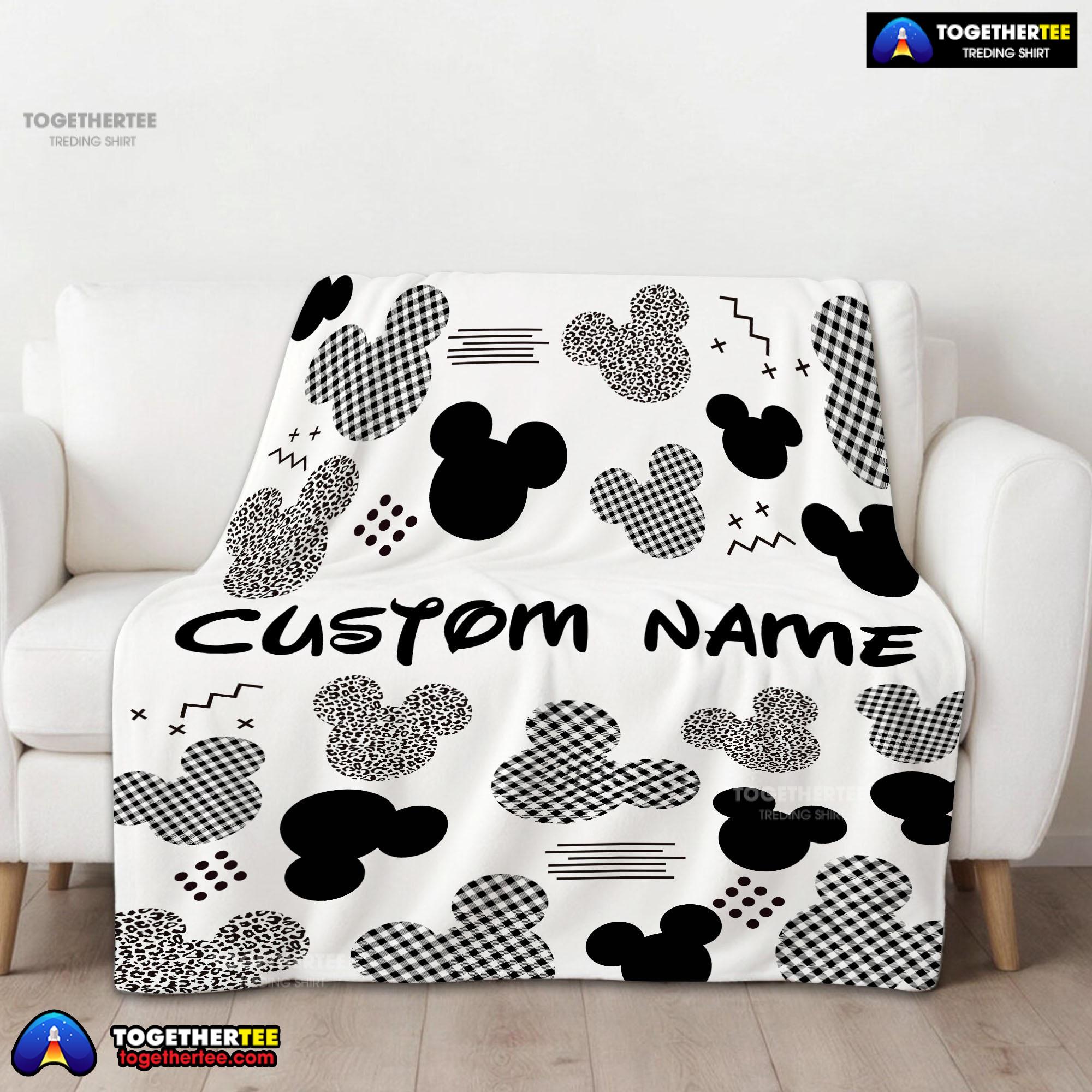 Disney Mickey Logo Texture Blanket Fleece Customized Blanket - Image 2