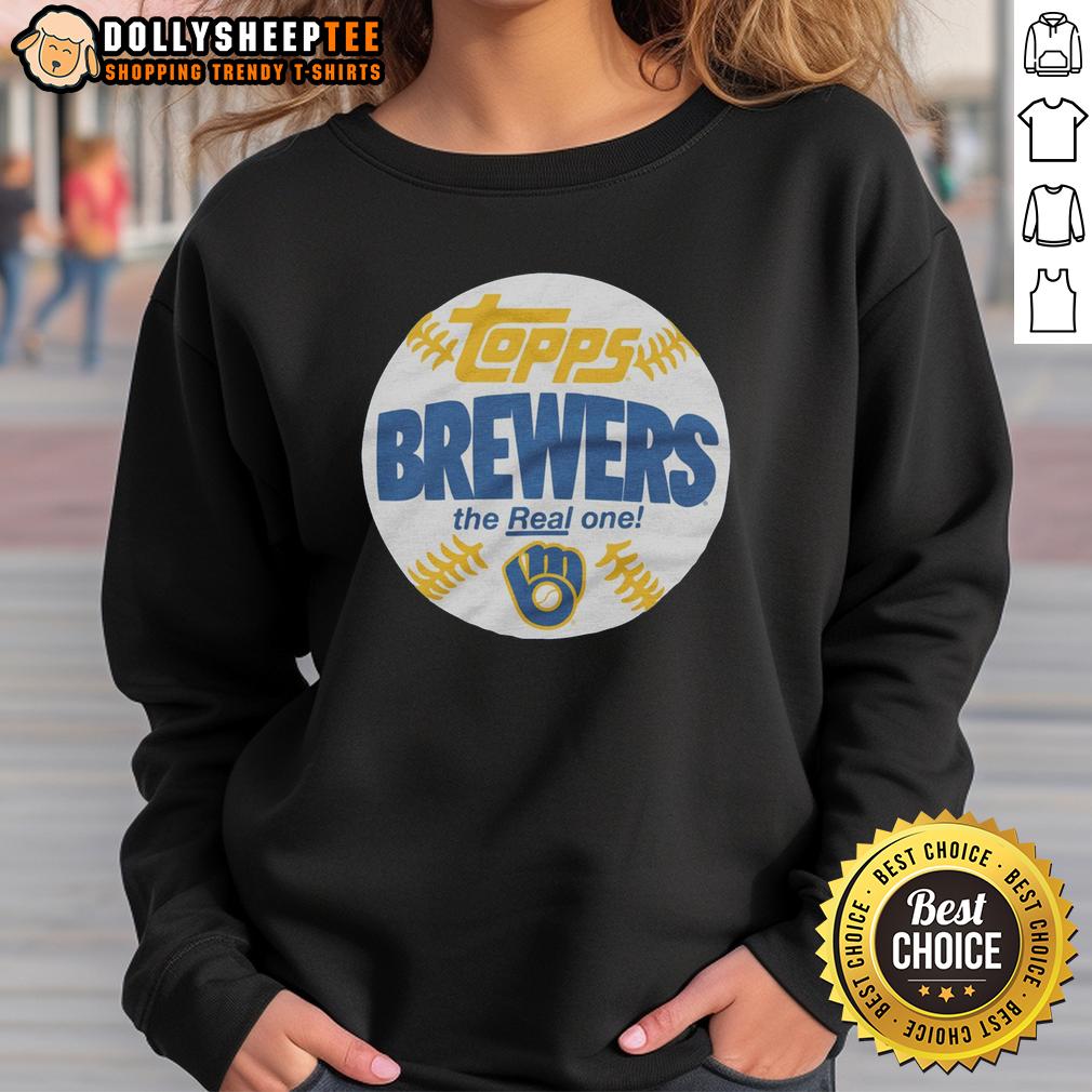 Premium Milwaukee Brewers MLB X Topps Baseball The Real One T-Shirt - Image 5