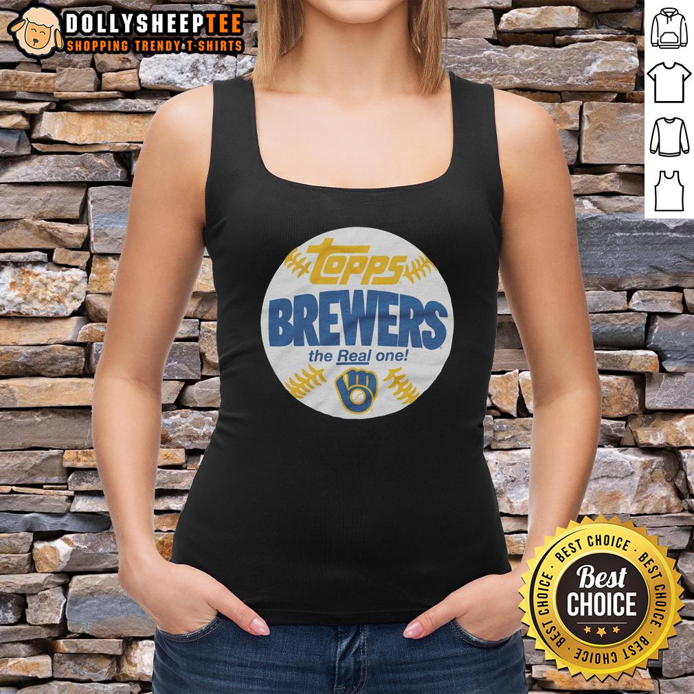 Premium Milwaukee Brewers MLB X Topps Baseball The Real One T-Shirt - Image 4
