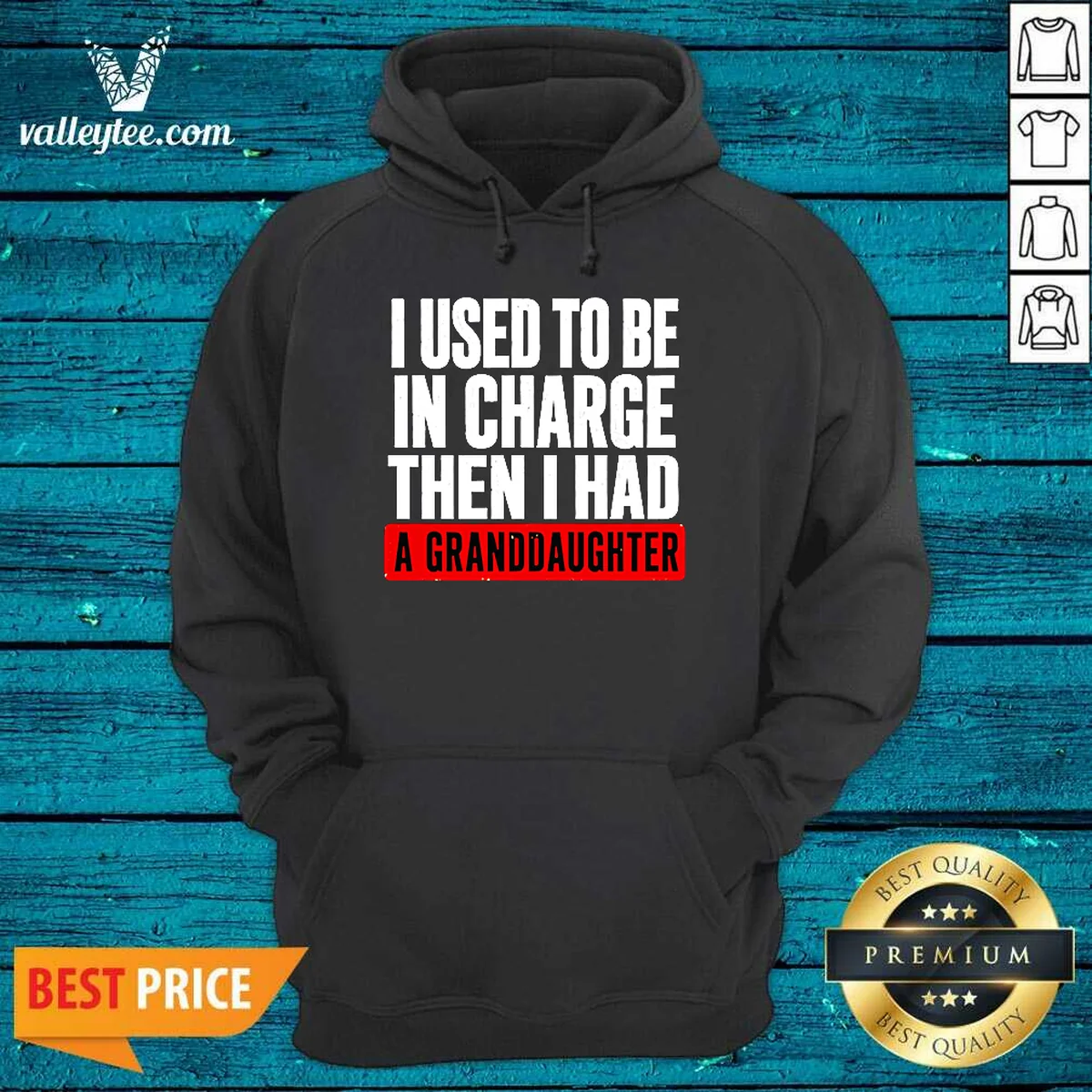 Original I Used To Be In Charge Then I Had A Granddaughter T-Shirt - Image 2