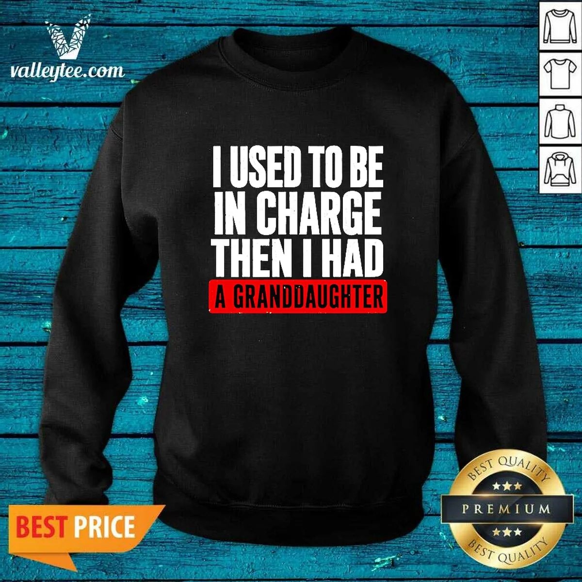 Original I Used To Be In Charge Then I Had A Granddaughter T-Shirt - Image 3