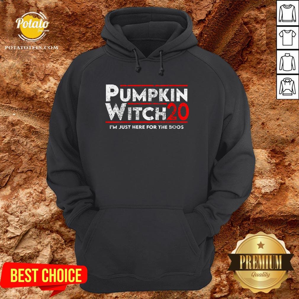 Pumpkin Witch Halloween Election 2020 I'm Just Here For The Boos Shirt - Image 5