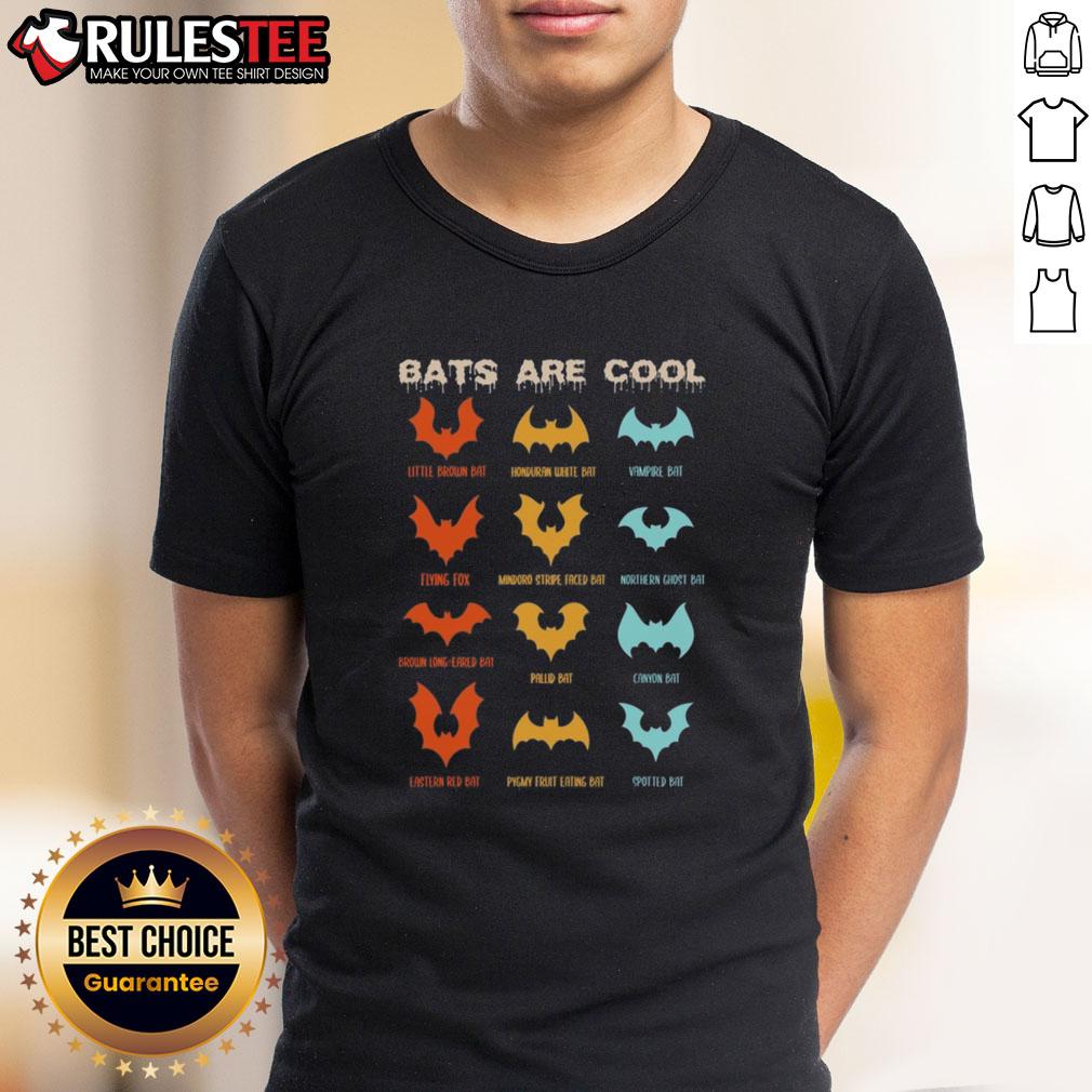 Awesome Bats Are Cool Different Kinds Of Bats Chiropterologist Wings T-Shirt