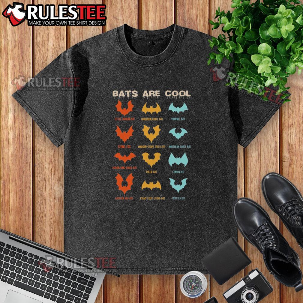Awesome Bats Are Cool Different Kinds Of Bats Chiropterologist Wings T-Shirt - Image 6