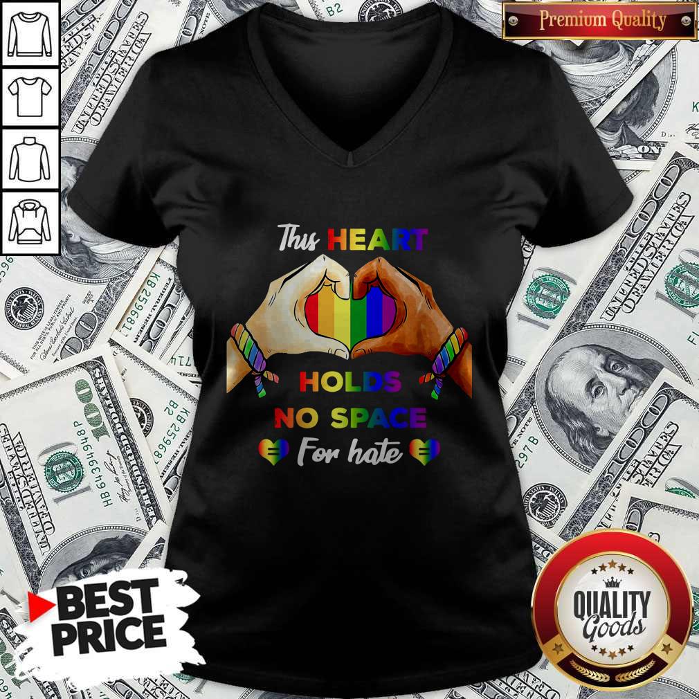 Top This Heart Holds No Space For Hate LGBT Shirt - Image 3