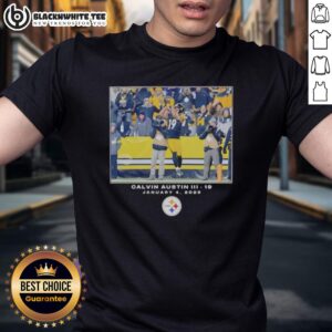 Top Pittsburgh Steelers Calvin Austin III NFL Flash Features Week 18 Big & Tall T-Shirt