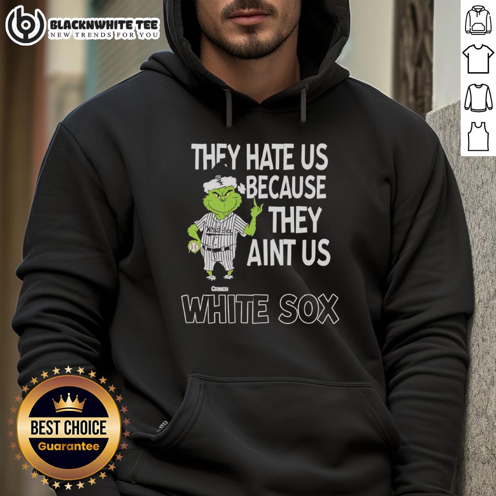 Official Chicago White Sox Grinch Christmas They Hate Us Ain't Us T-Shirt - Image 2