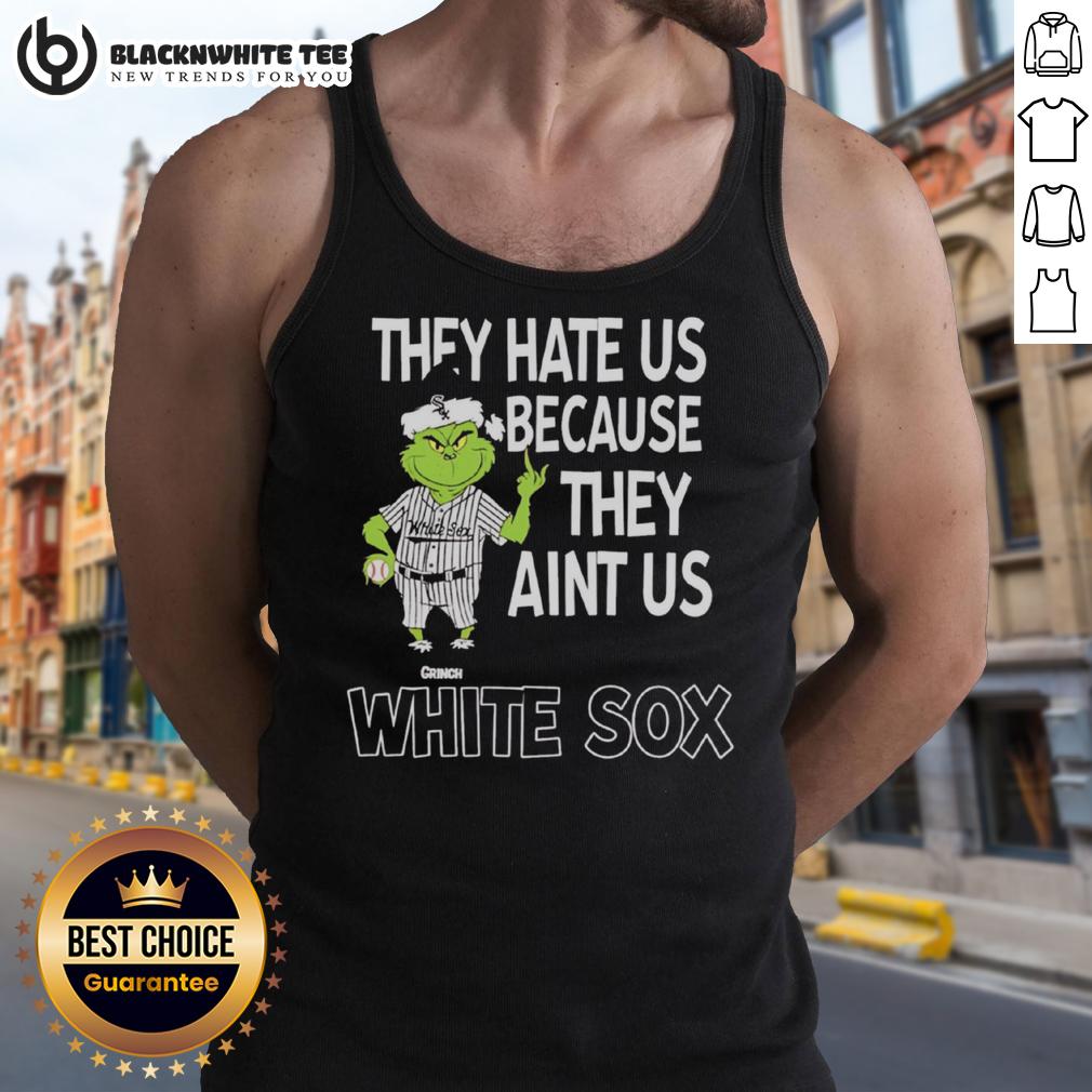 Official Chicago White Sox Grinch Christmas They Hate Us Ain't Us T-Shirt - Image 4
