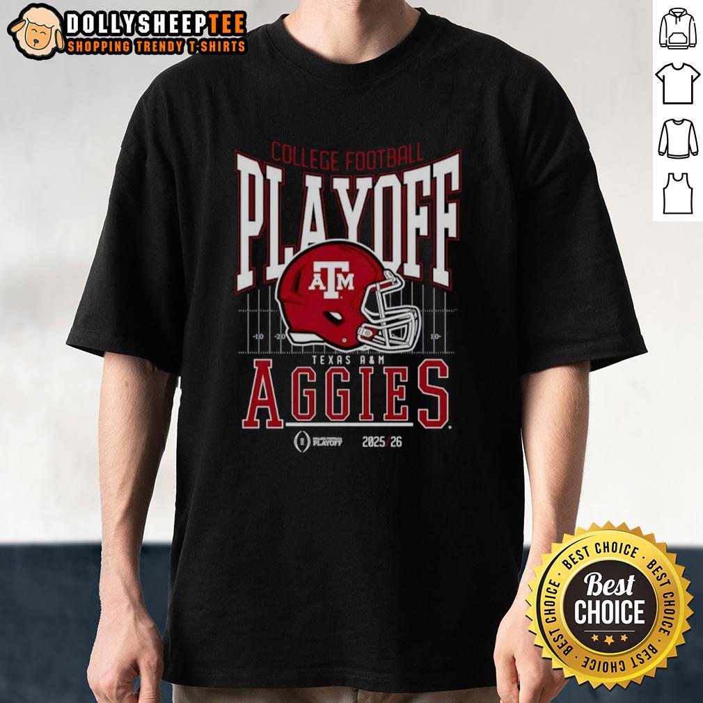 Premium Texas A And M Aggies 2025-2026 College Football Playoff Bound Helmet T-Shirt