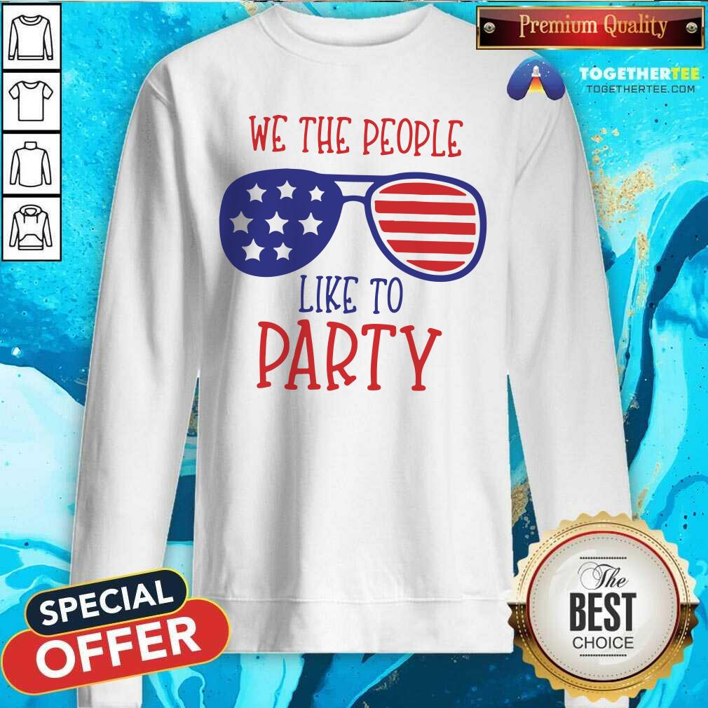 We The People Like To Party Glass American Flag Shirt - Image 2