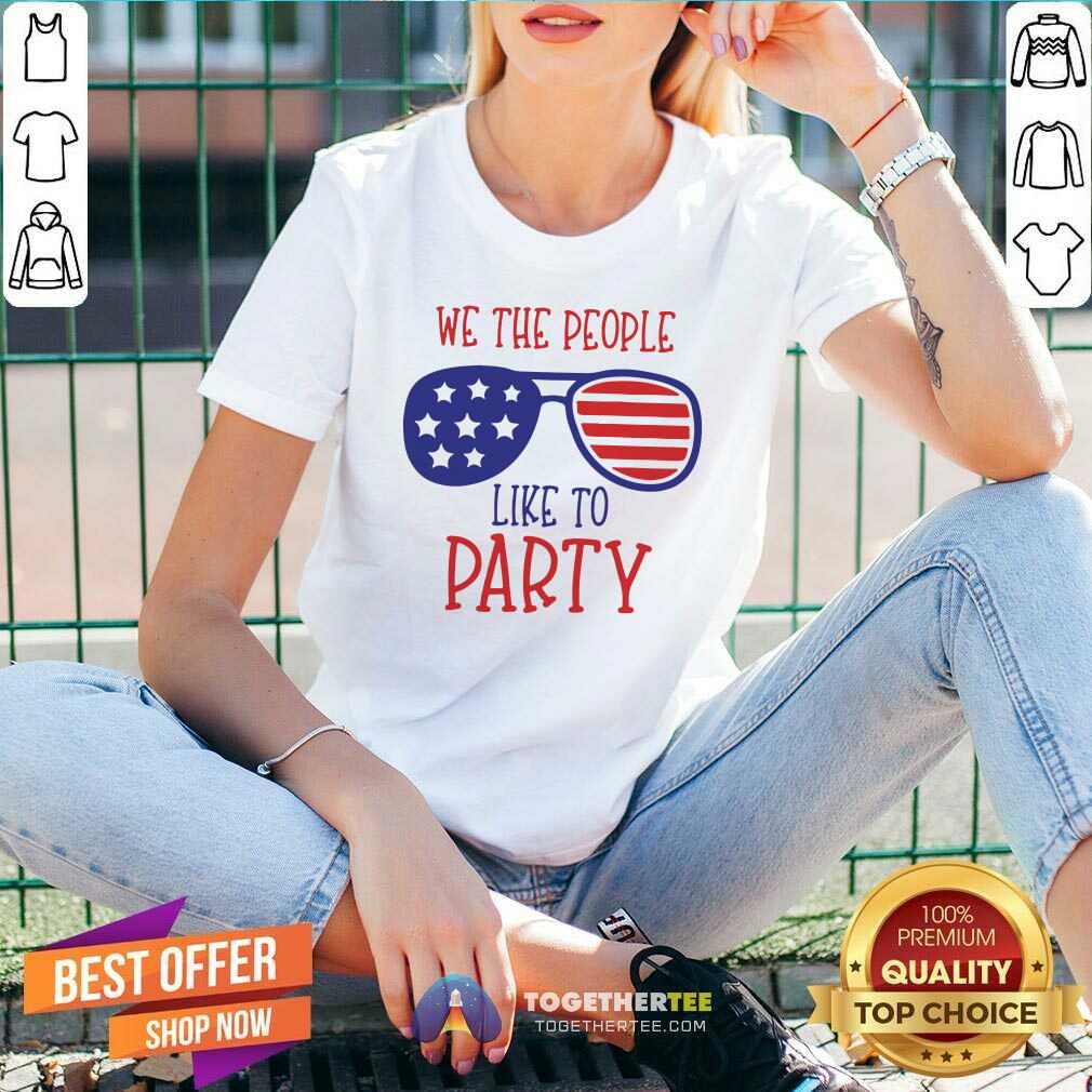 We The People Like To Party Glass American Flag Shirt - Image 3