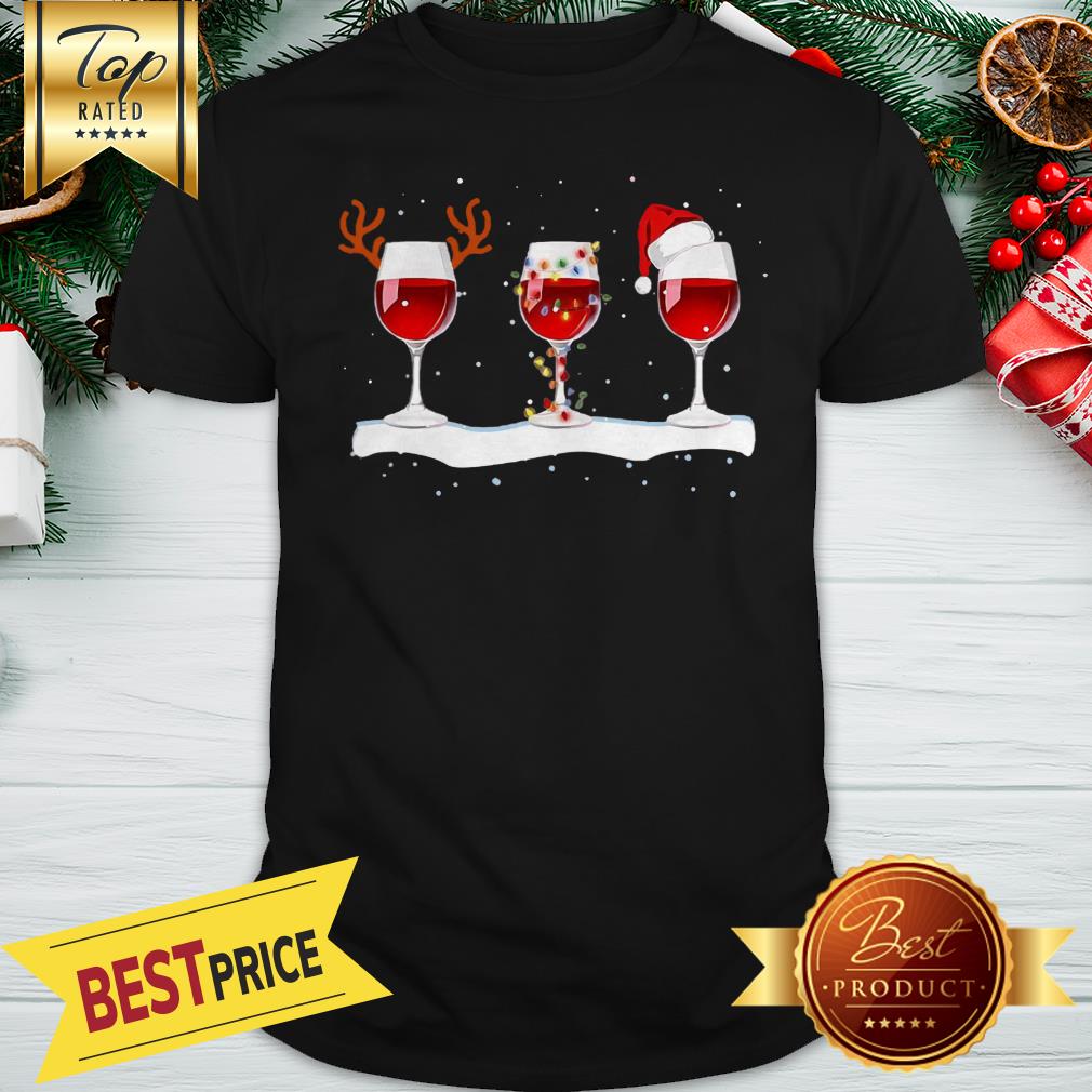 Red Wine Merry Christmas Shirt