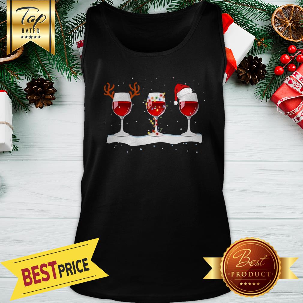 Red Wine Merry Christmas Shirt - Image 3