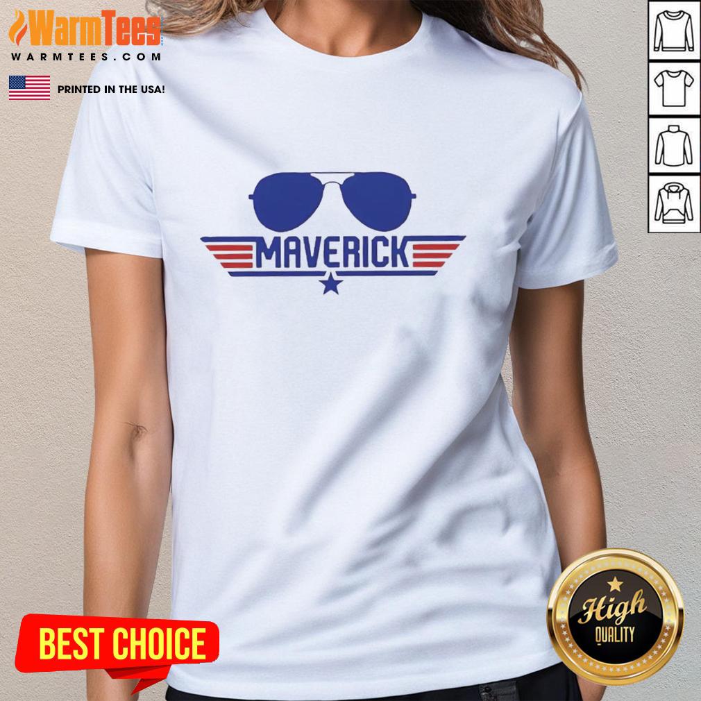 Original Top Gun Maverick Aviator Sunglasses Retro T-Shirt - Image 3