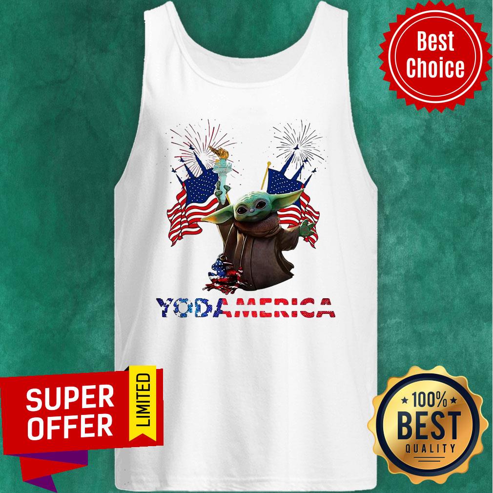 Baby Yoda America Flag Shirt - Image 3