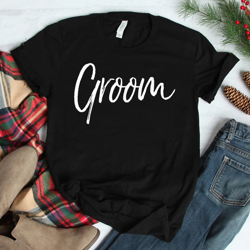 Matching Getting Ready Bride And Groom Wedding Shirt