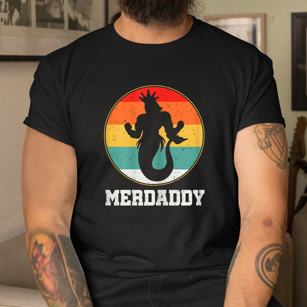 Merdaddy Security Merman Mermaid Daddy Fish Shirt - Image 3