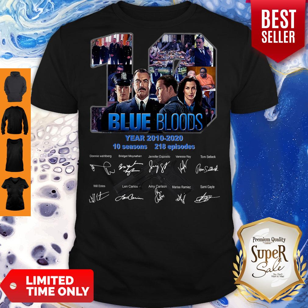 19 Blue Bloods Years 2010 2020 10 Seasons 218 Episodes Signature Shirt