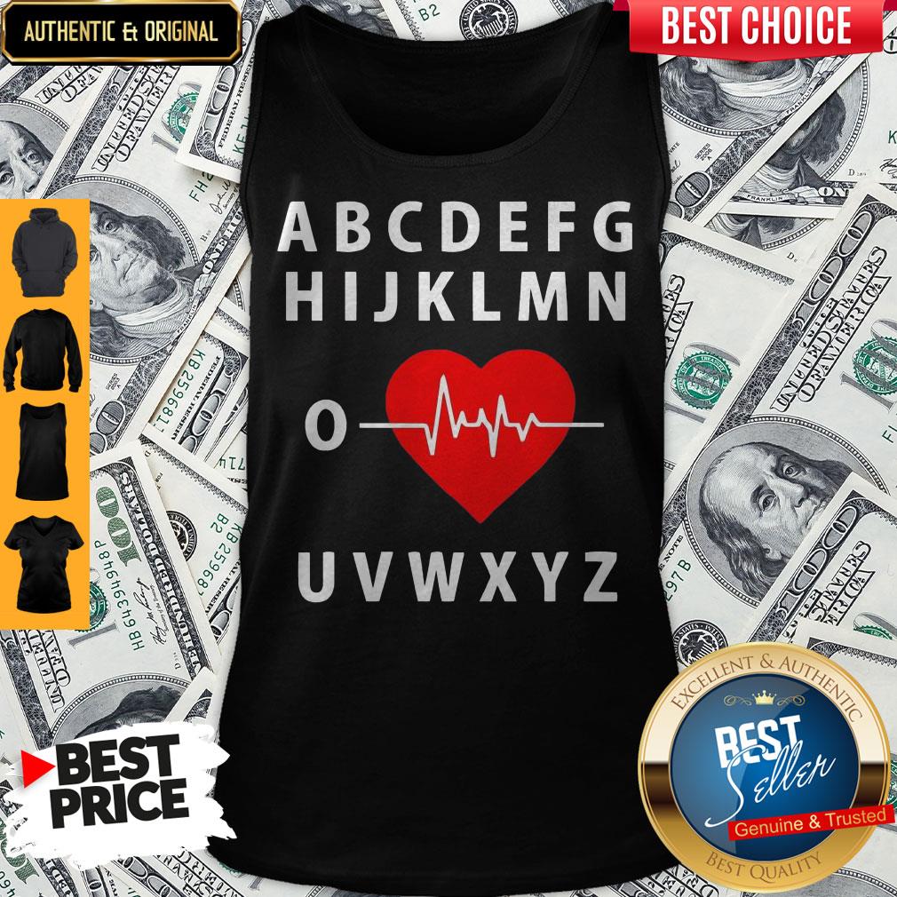 A B C D E F G H Love Heart Heartbeat Shirt - Image 4