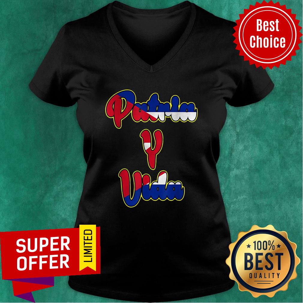 Awesome 2021 Patria Y Vida Cuba Flag Cuban Revolution Shirt - Image 2