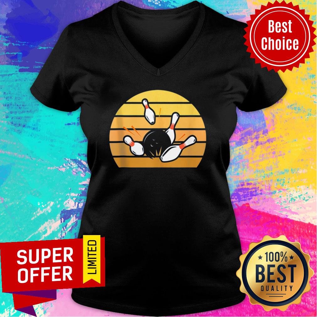 Top Retro Bowling Sunset Shirt - Image 5
