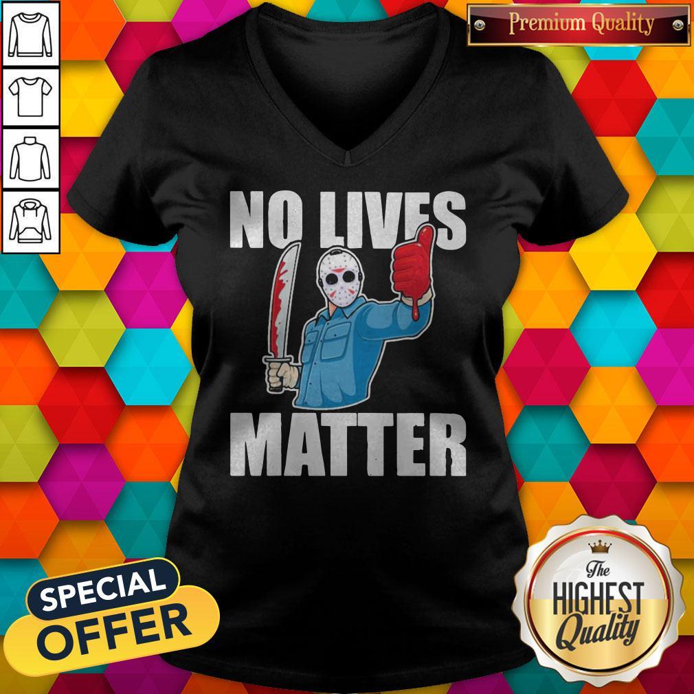 Jason Voorhees No Lives Matter Blood Shirt - Image 3