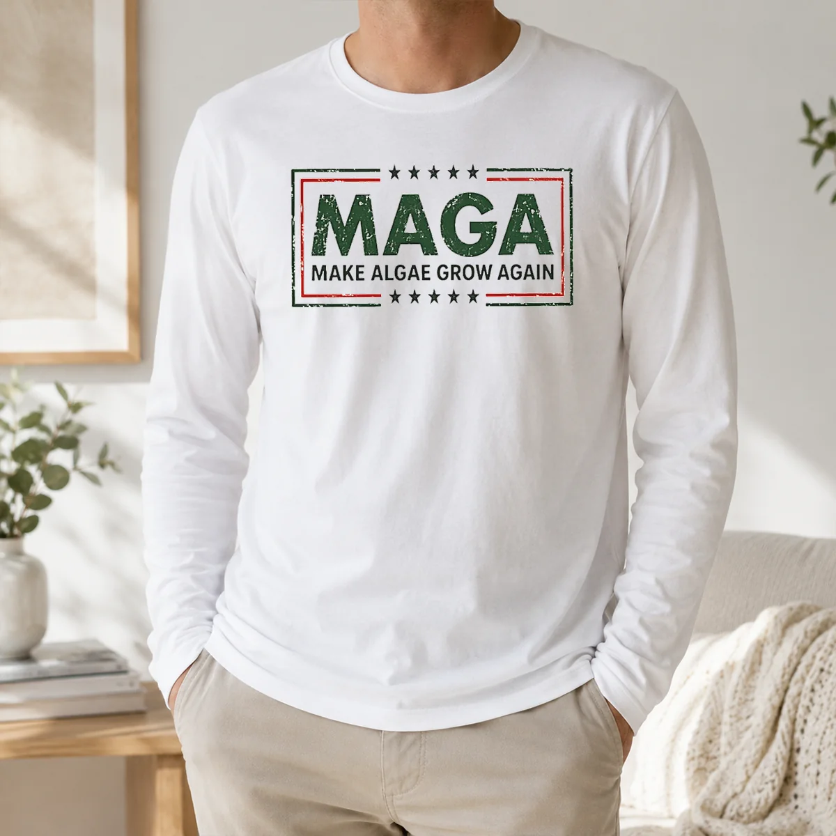 Official MAGA Make Algae Grow Again Political Parody Meme Team Algae 2026 Shirt - Image 5