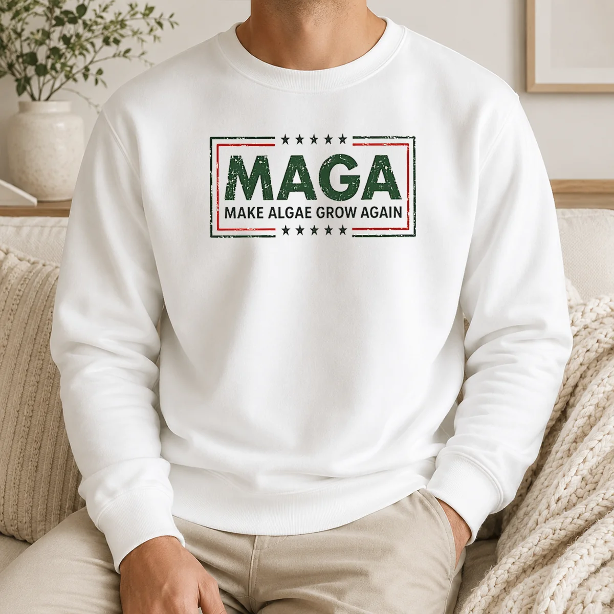 Official MAGA Make Algae Grow Again Political Parody Meme Team Algae 2026 Shirt - Image 7