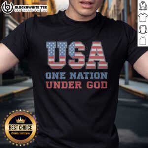Premium USA One Nation Under God American Flag Patriotic Stars And Stripes Theme Shirt