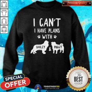 Alternative view of Funny I Have Plans With Bailey And Puggy Shirt
