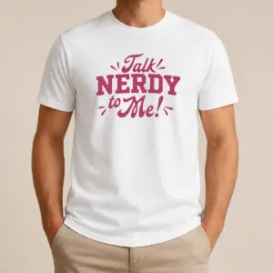 Official Nice Talk Nerdy To Me Slogan Nerd Geek Funny Shirt