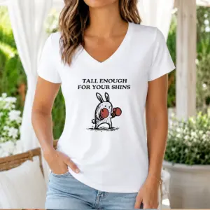 Alternative view of Pretty Tall Enough For Your Shins Boxing Rabbit Shirt