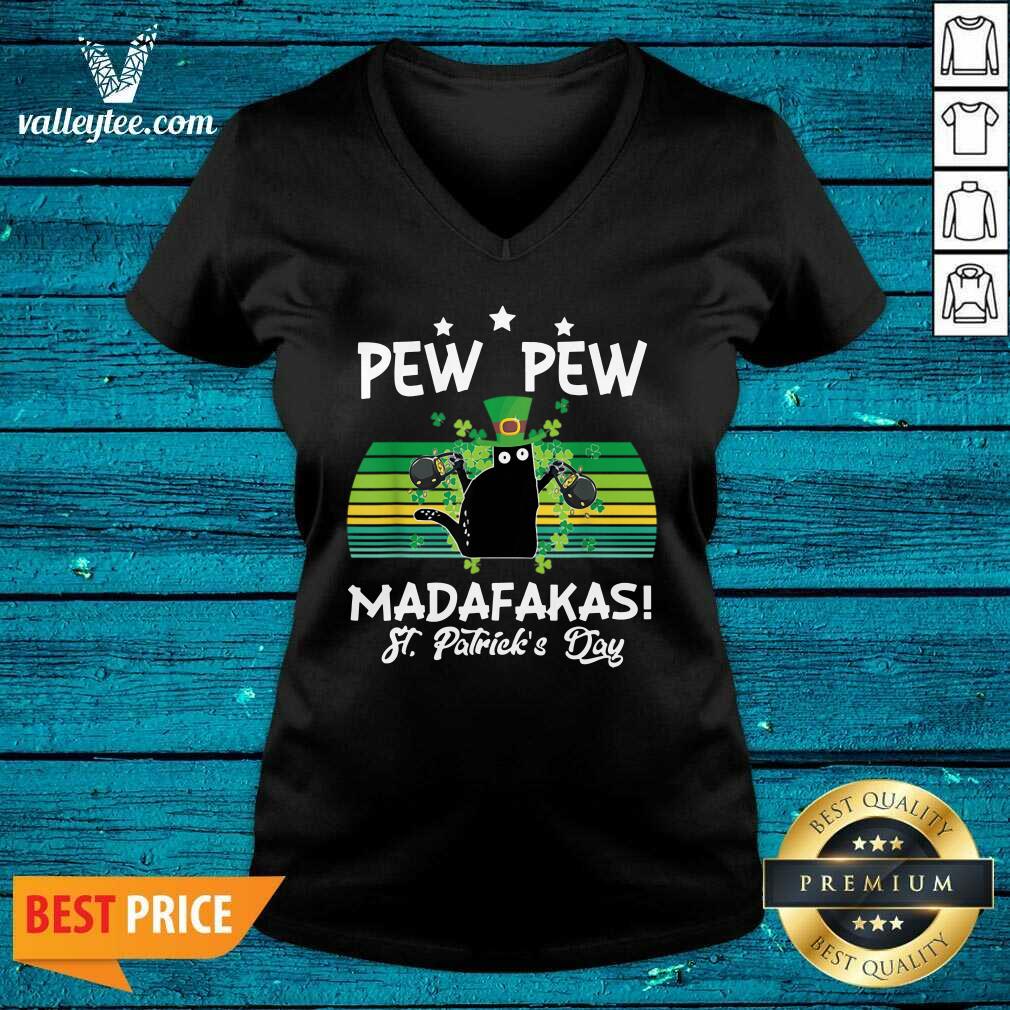 Hot St Patricks Day Pew Pew Madafakas Shirt - Image 3